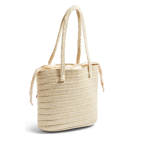 NWT Cherry Straw Tote Bag - Picture 3 of 6